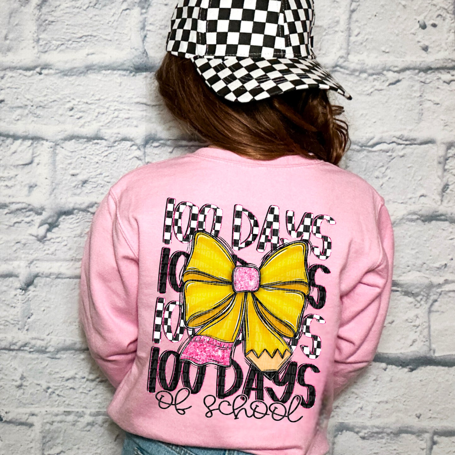 100 Days of School with Pencil Bow