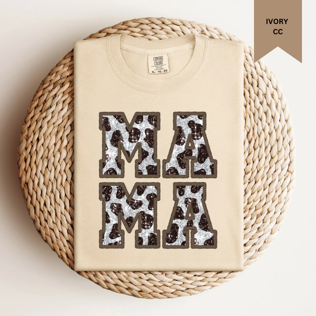 Mama Faux Rhinestone Tee.