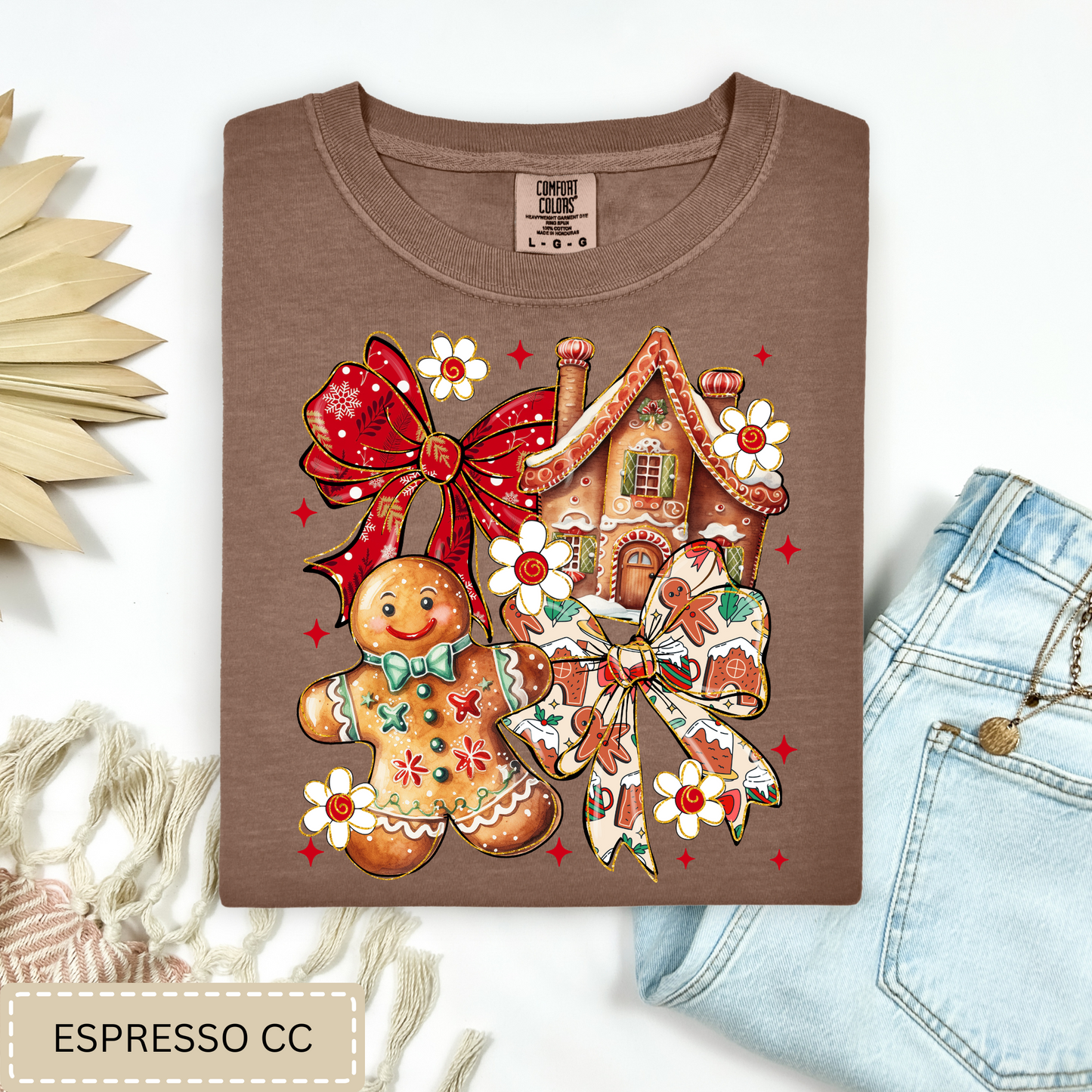Gingerbread and Bows Tee.