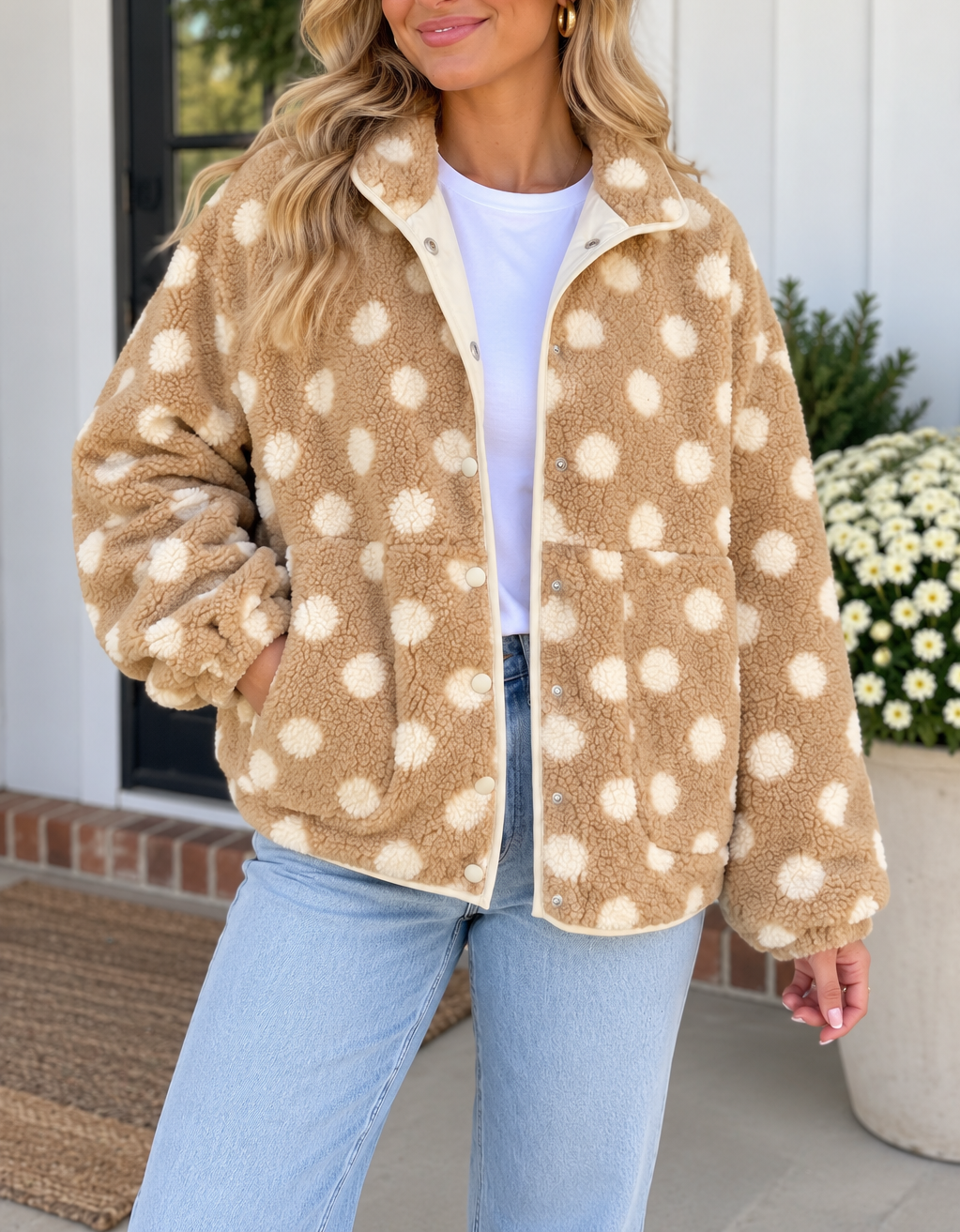 Khaki Polka Dot Jacket