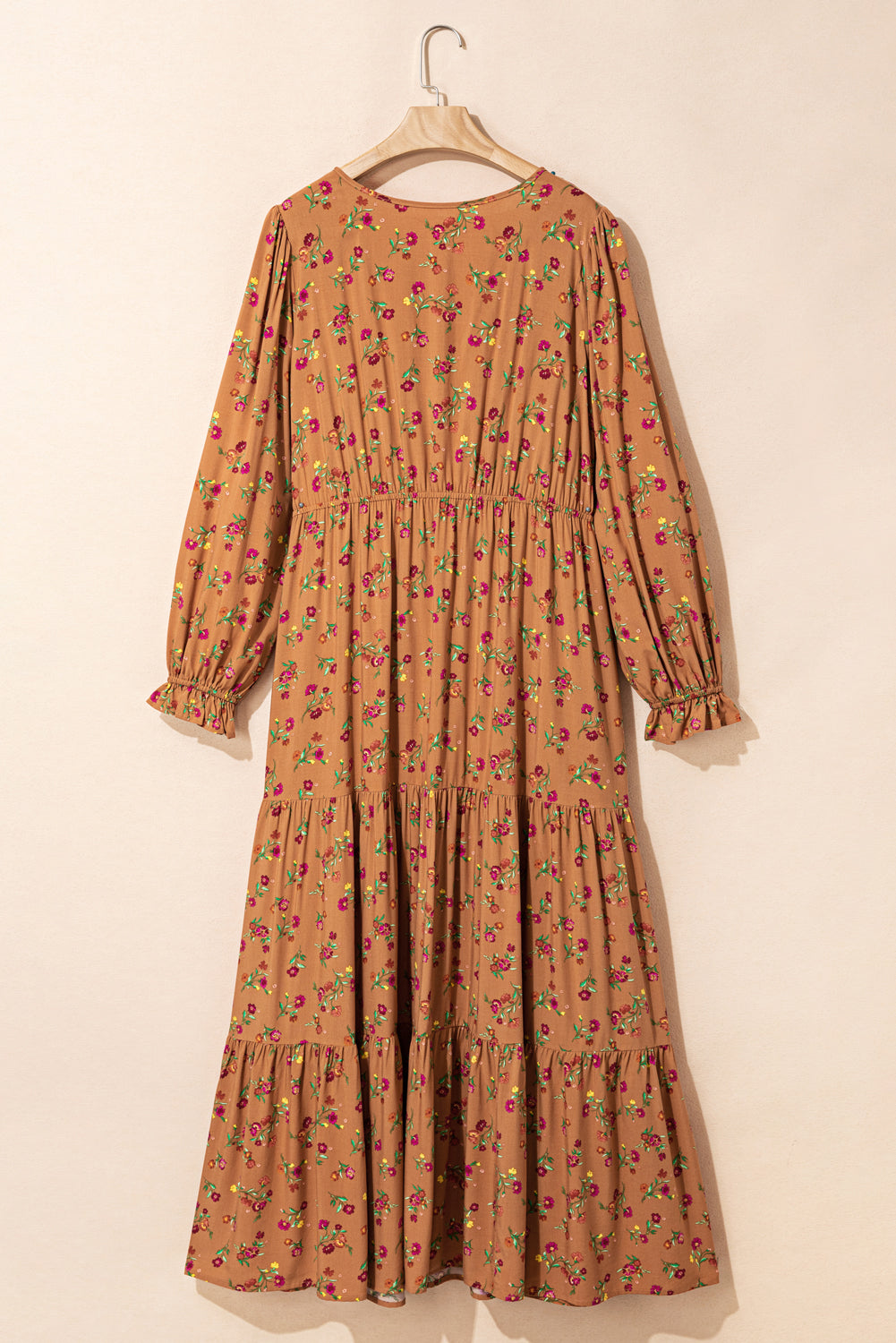Brown Floral Plus Size Maxi August.