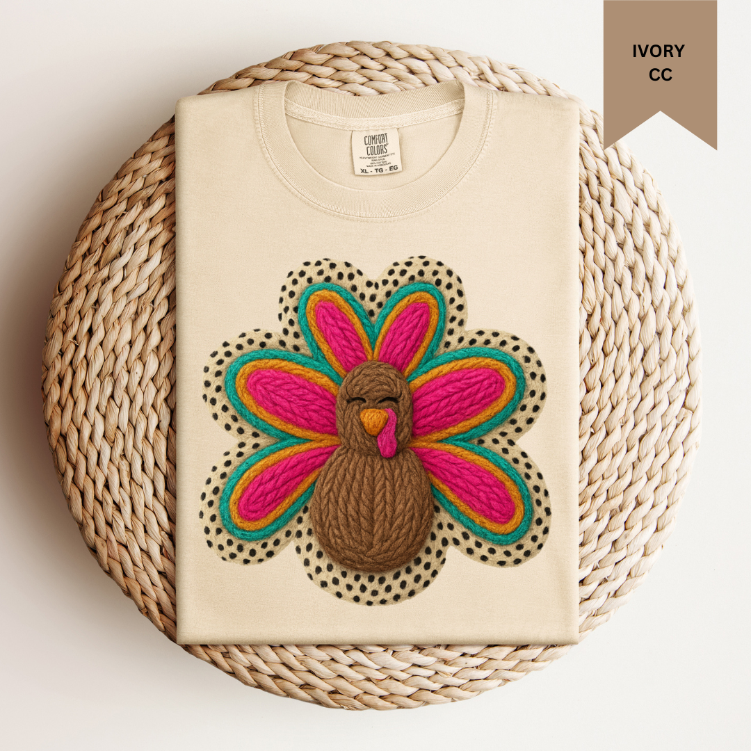 Preppy Faux Yarn Turkey Tee.