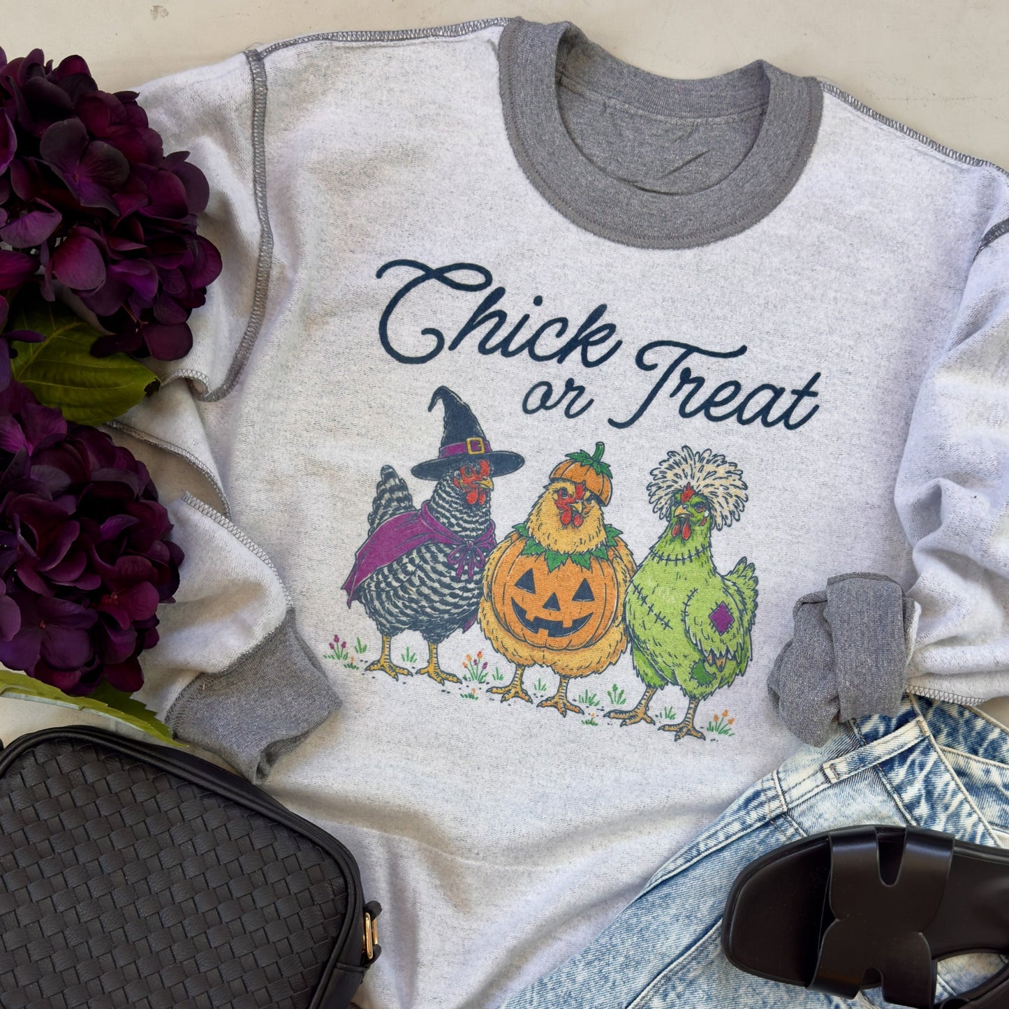 Chick Or Treat Sublimation Halloween Sweatshirt