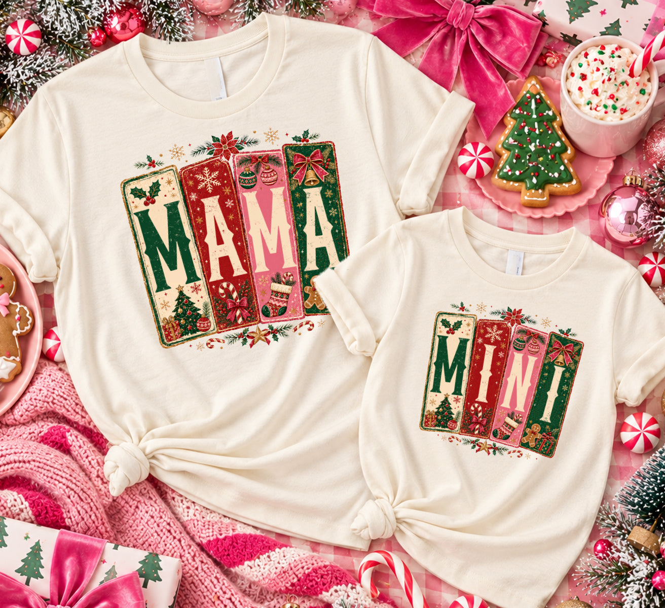 Christmas Cards Adult and Toddler Tees