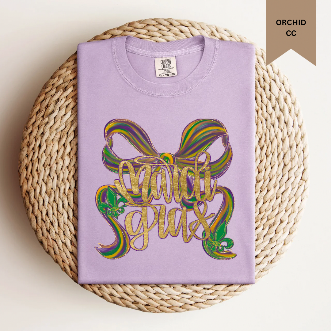 Mardi Gras Bow Tee.