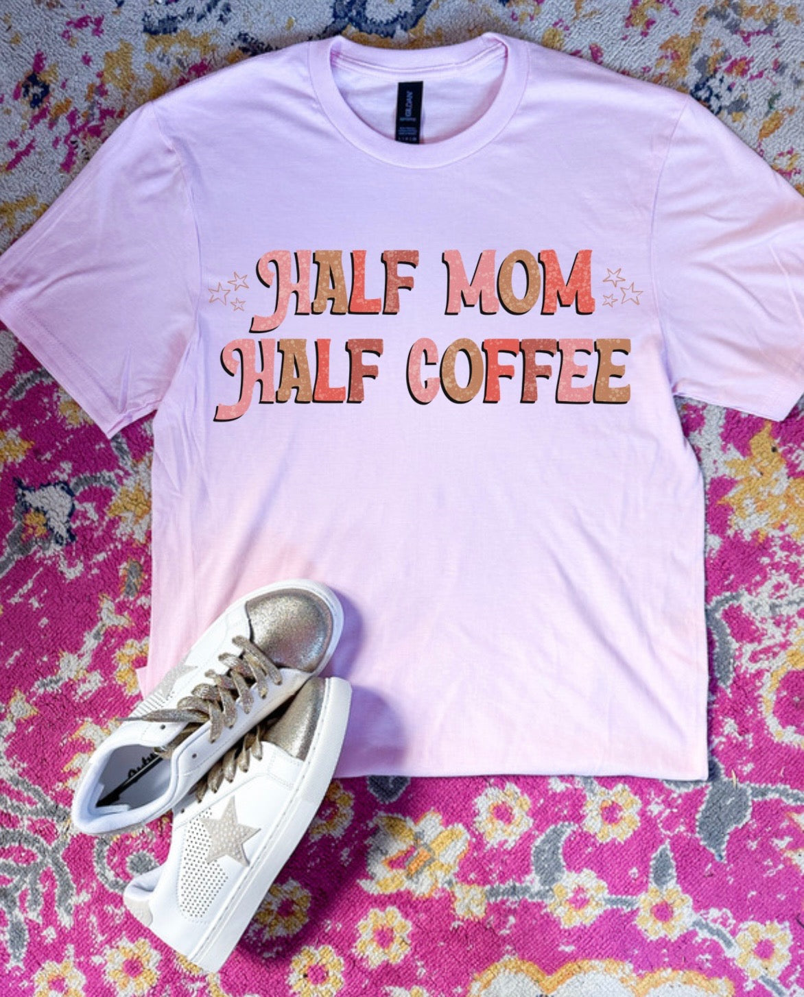 Half Mom Half Coffee Tee