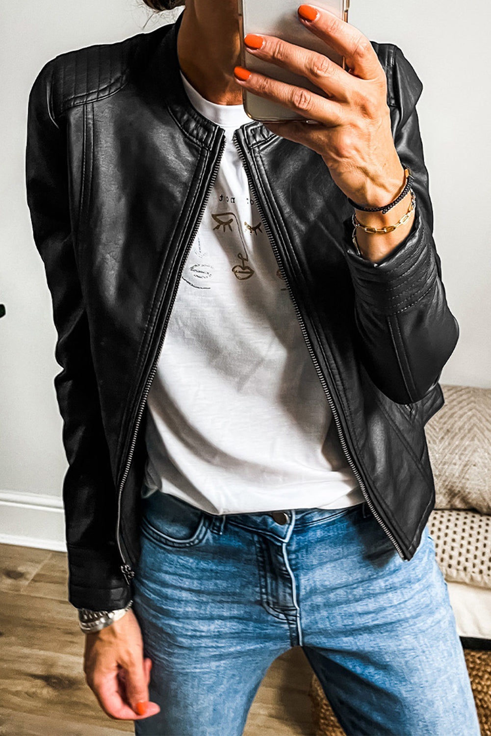 Faux Leather Fall Jacket *MULTIPLE COLORS* LT