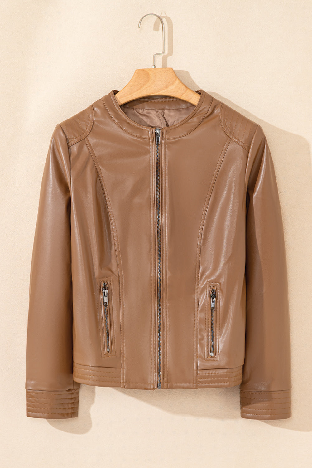 Faux Leather Fall Jacket *MULTIPLE COLORS* LT