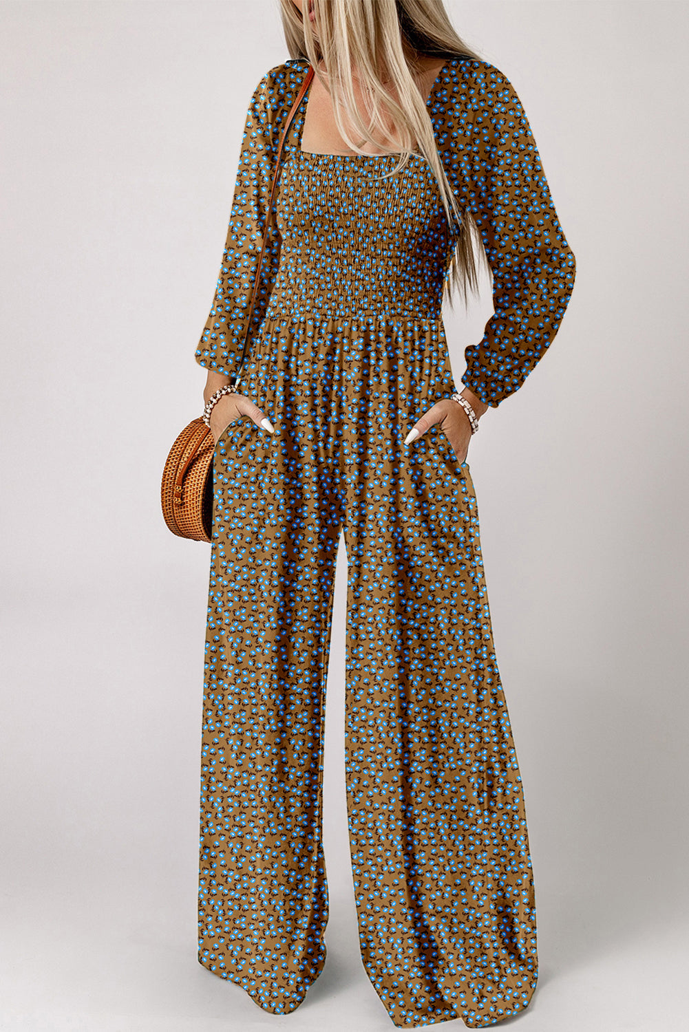Floral Smocked Jumpsuit RTS