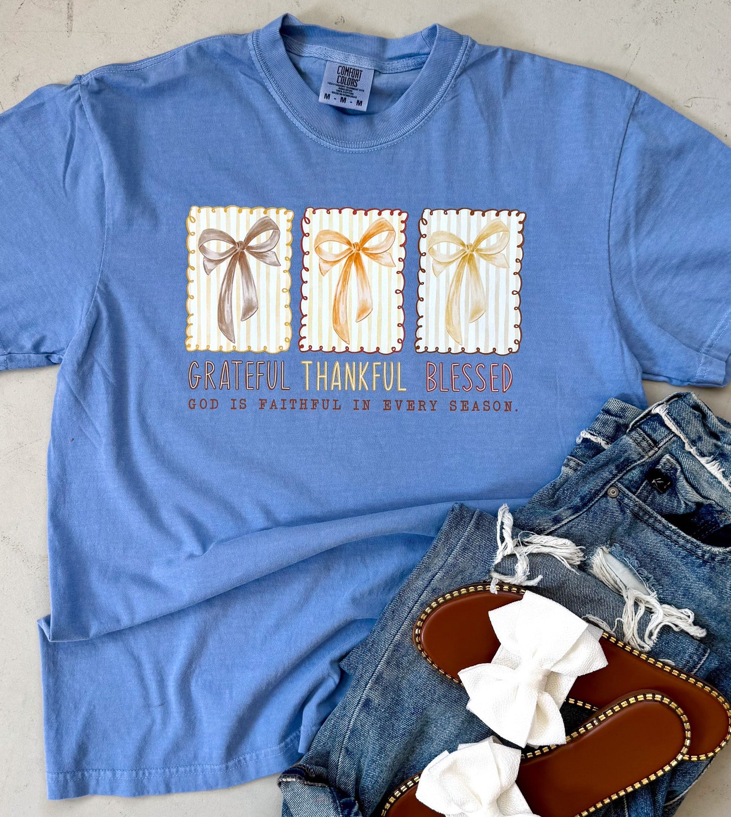 Grateful, Thankful, Blessed Tee or Sweatshirt