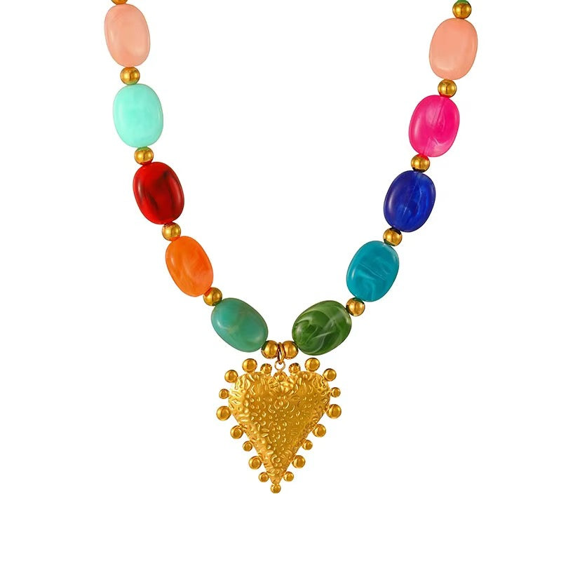 Heart Statement Necklace RTS