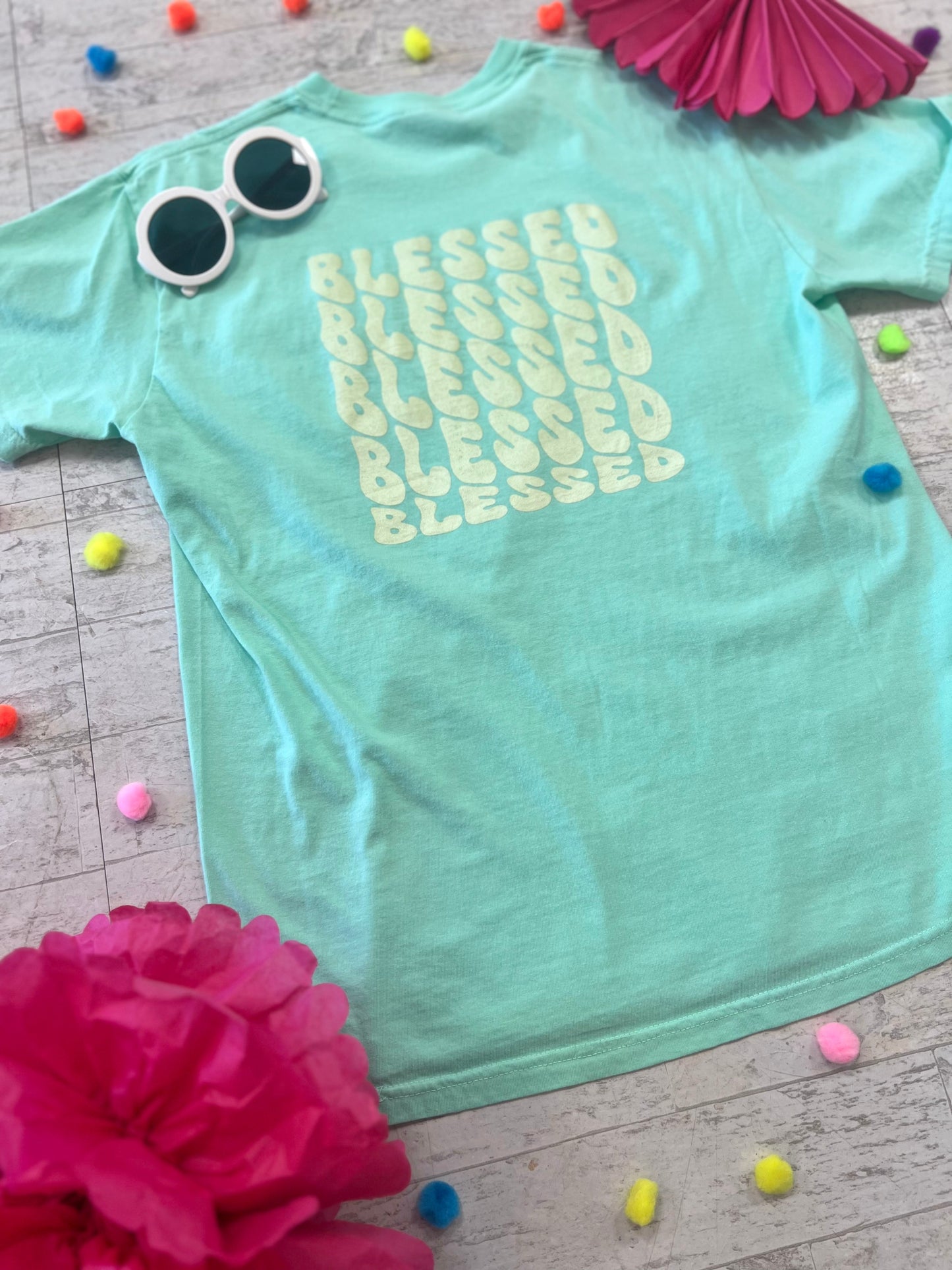 blessed pocket tee | island reef