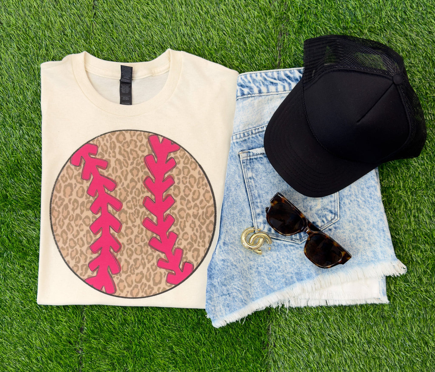 Leopard Softball or Baseball Tee