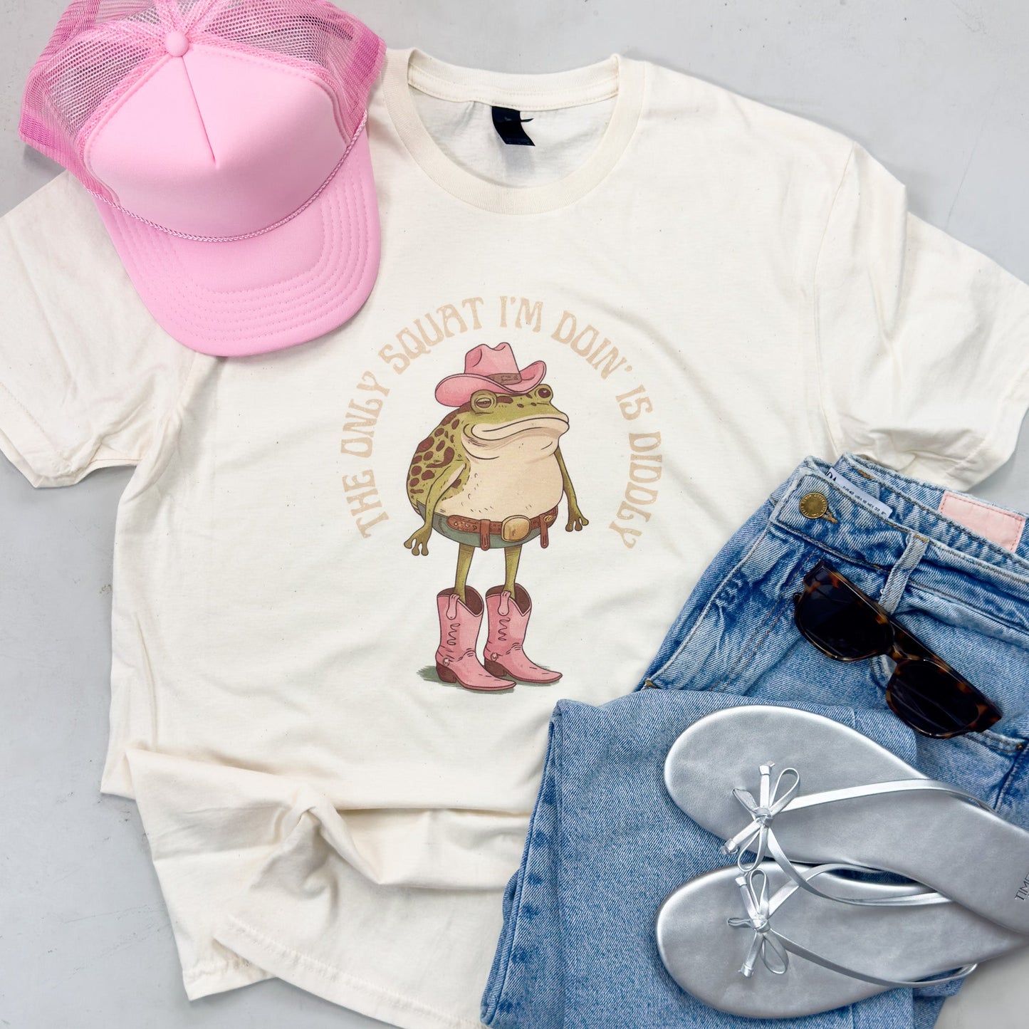 The Only Squat I’m Doin' Is Diddly Frog Tee