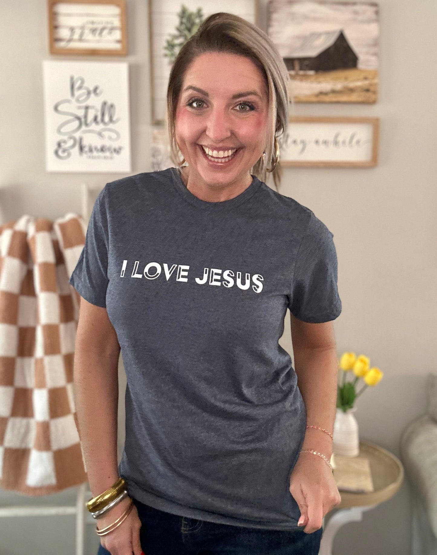 I love Jesus | heather navy