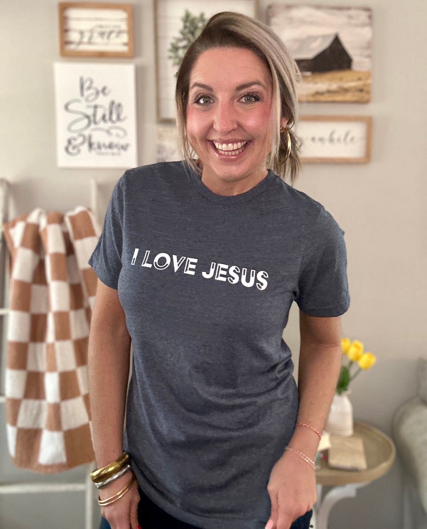 I love Jesus | heather navy