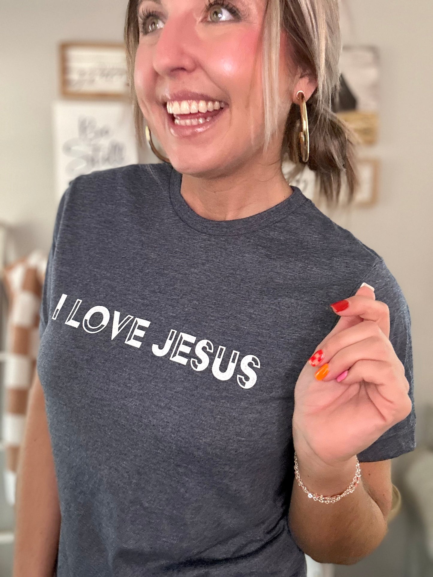 I love Jesus | heather navy
