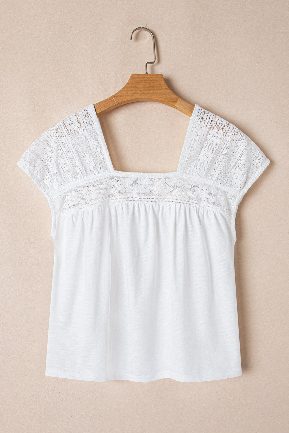 White Lace Patchwork Blouse May.