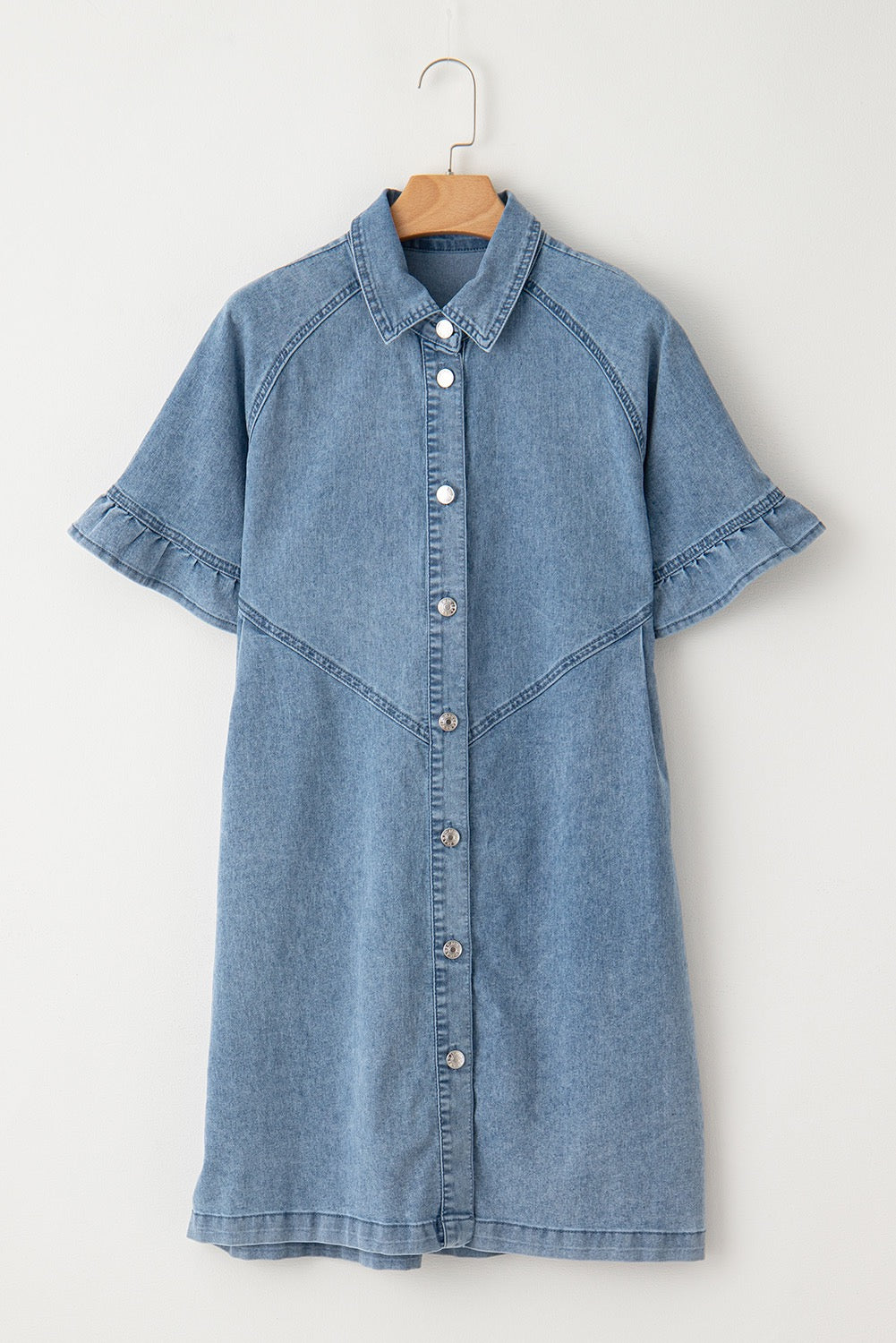 Button Up Denim Shirt Dress May.