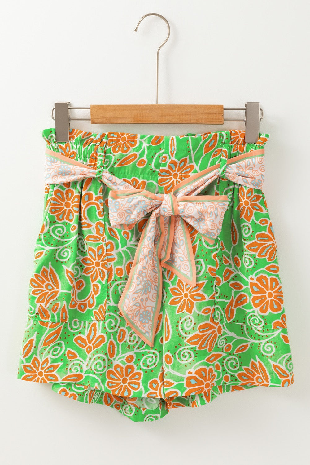 Green and Orange Floral Shorts LT