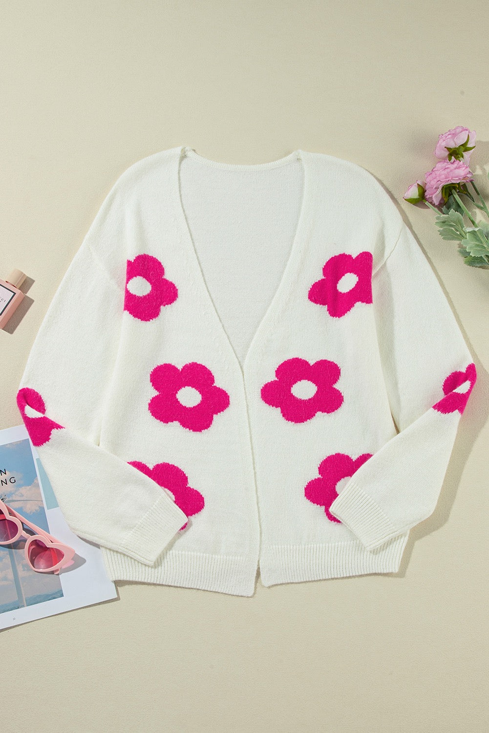 Pink Flower Cardigan May.