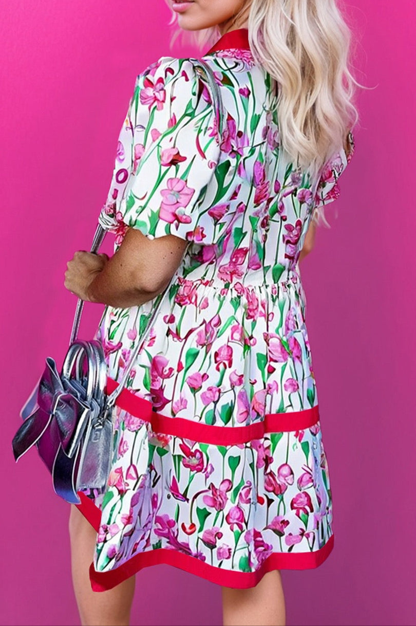 Rose Red Tulip Dress RTS