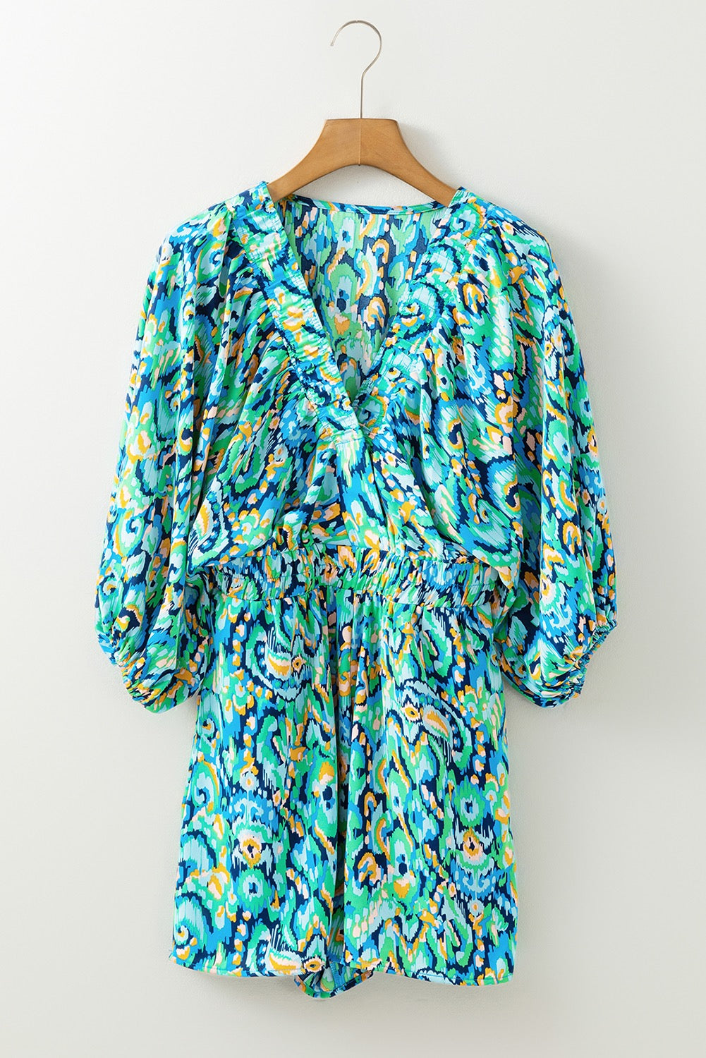 Teal Abstract Romper LT