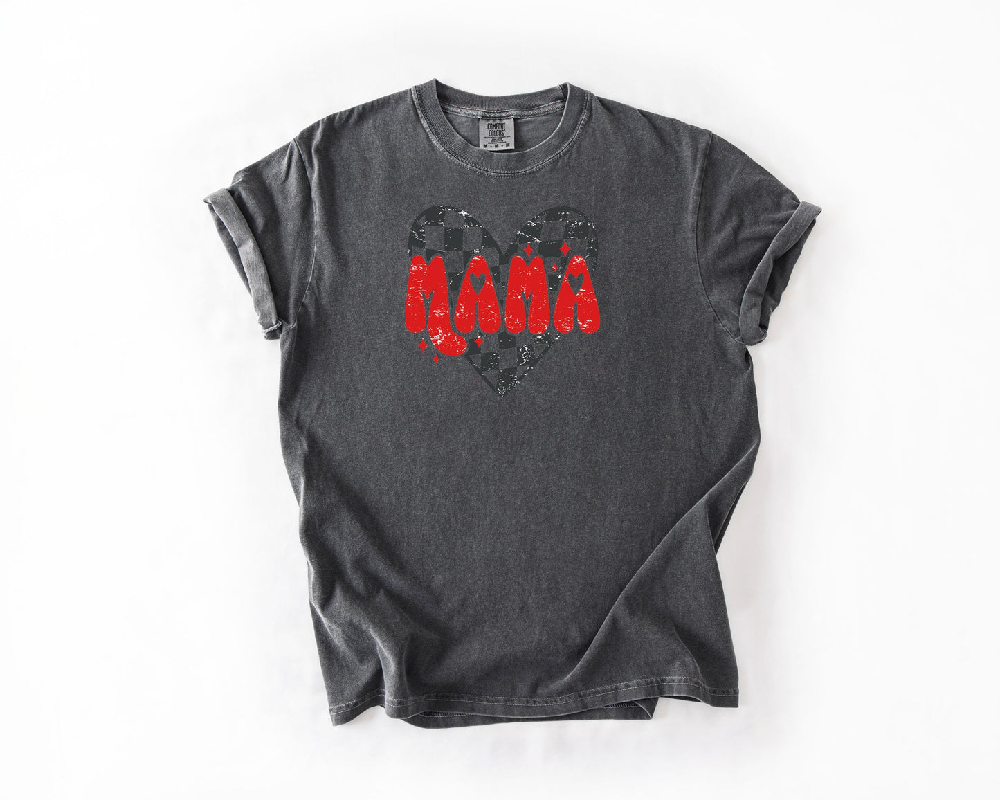 Mama Checkered Heart | Graphic Tee | Valentines Shirt