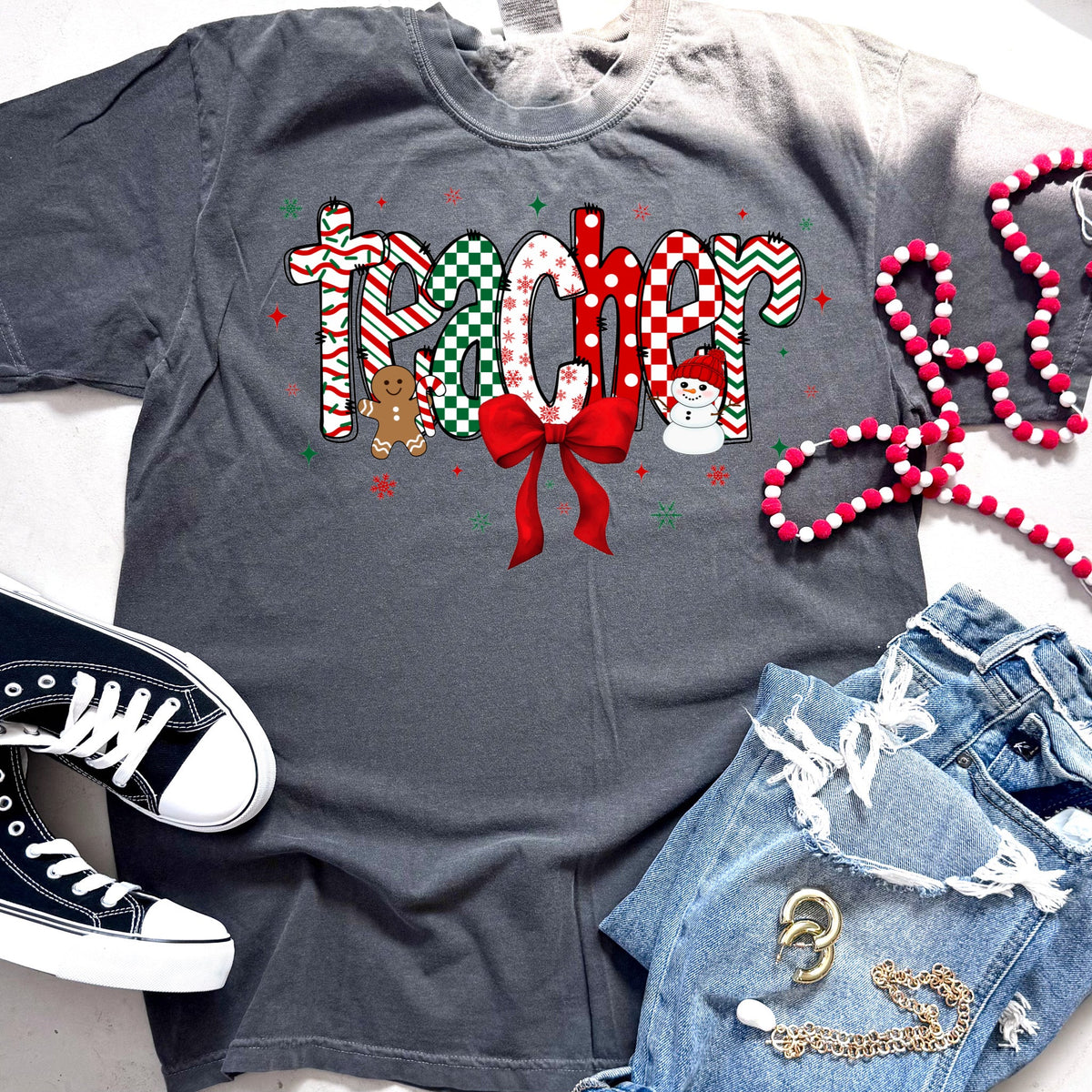 Teacher Festive Christmas Short or Long Sleeve