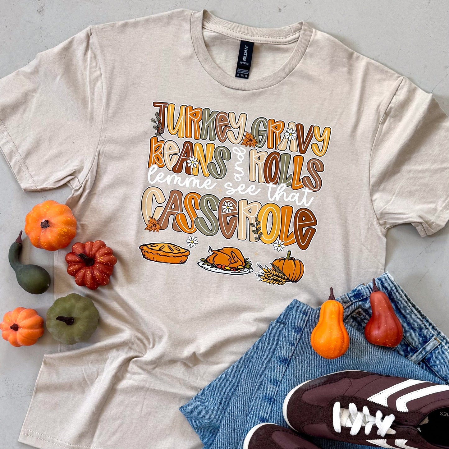 Turkey Gravy Beans & Rolls Thanksgiving Tee