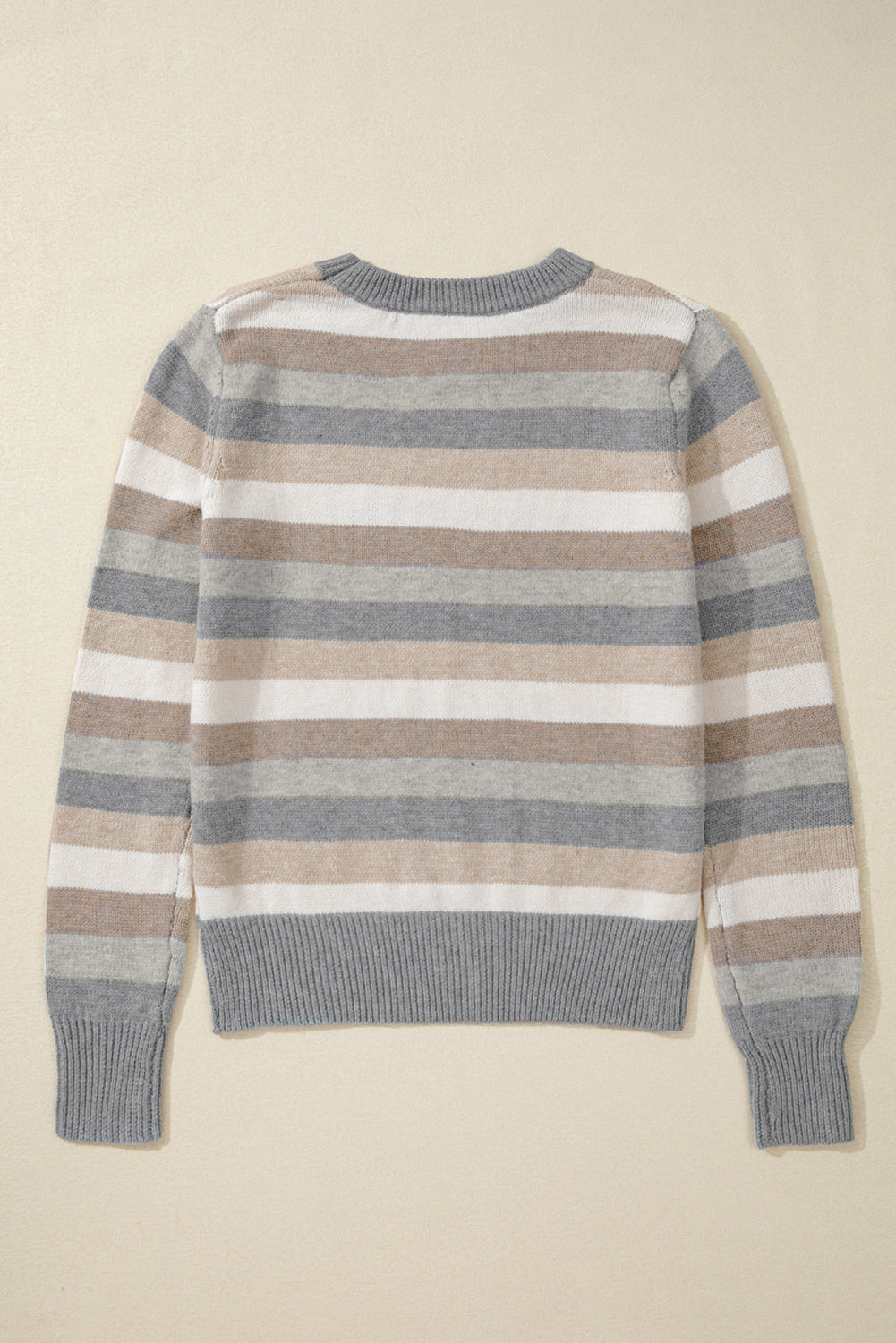 Gray and Khaki Striped Sweater LT