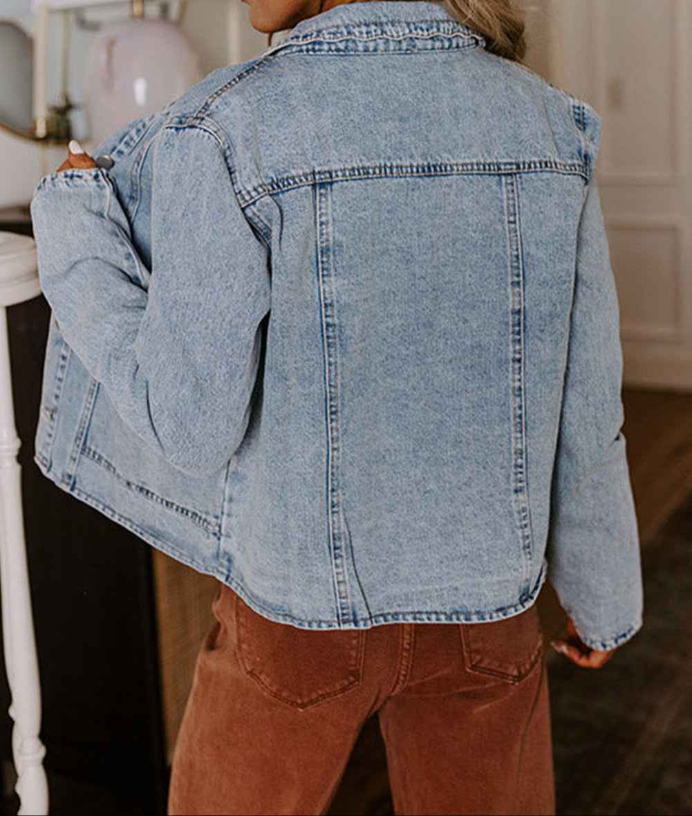 Scallop Pocket Denim Jacket LT