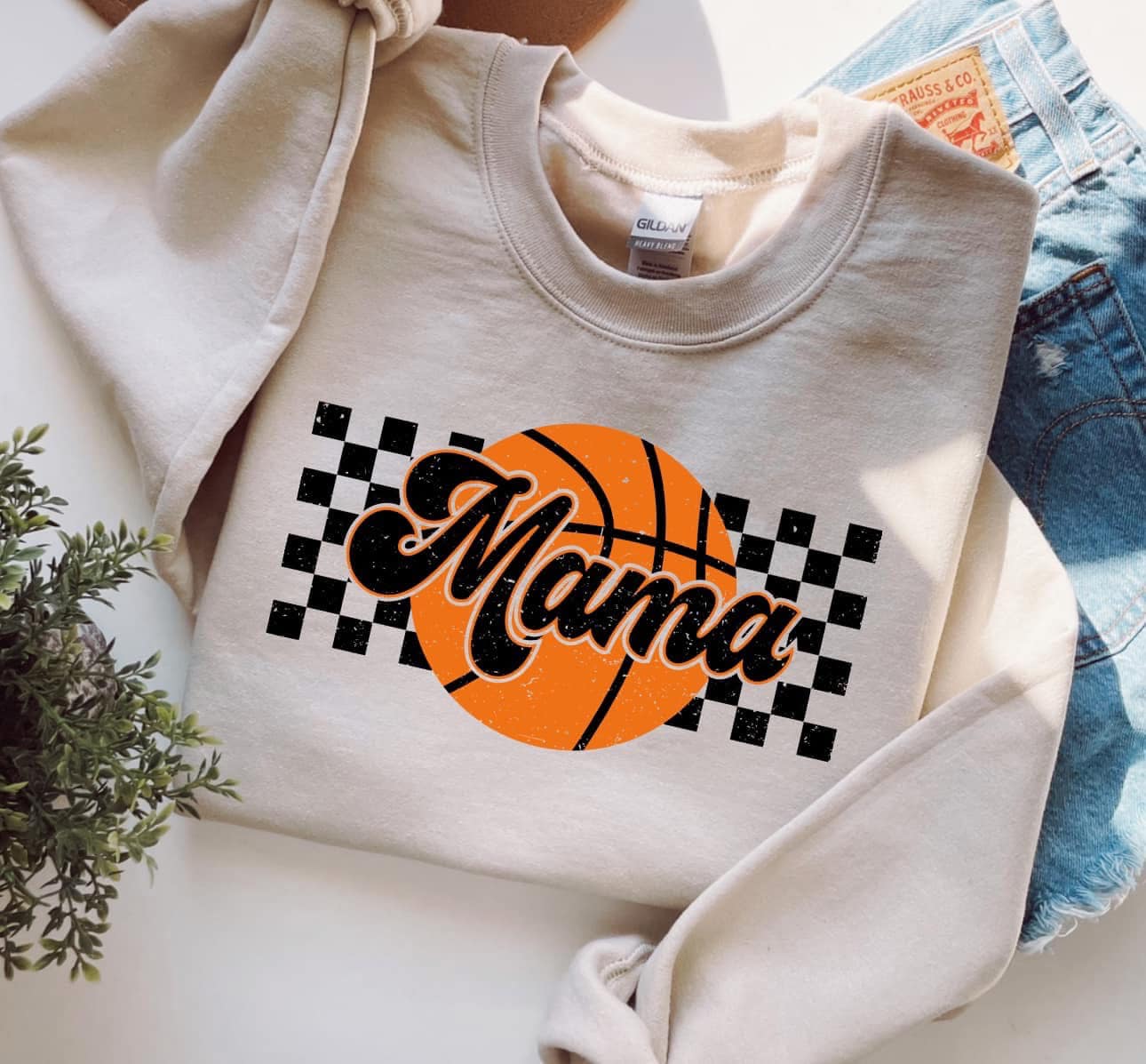 Retro Basketball Mama Sweatshirt