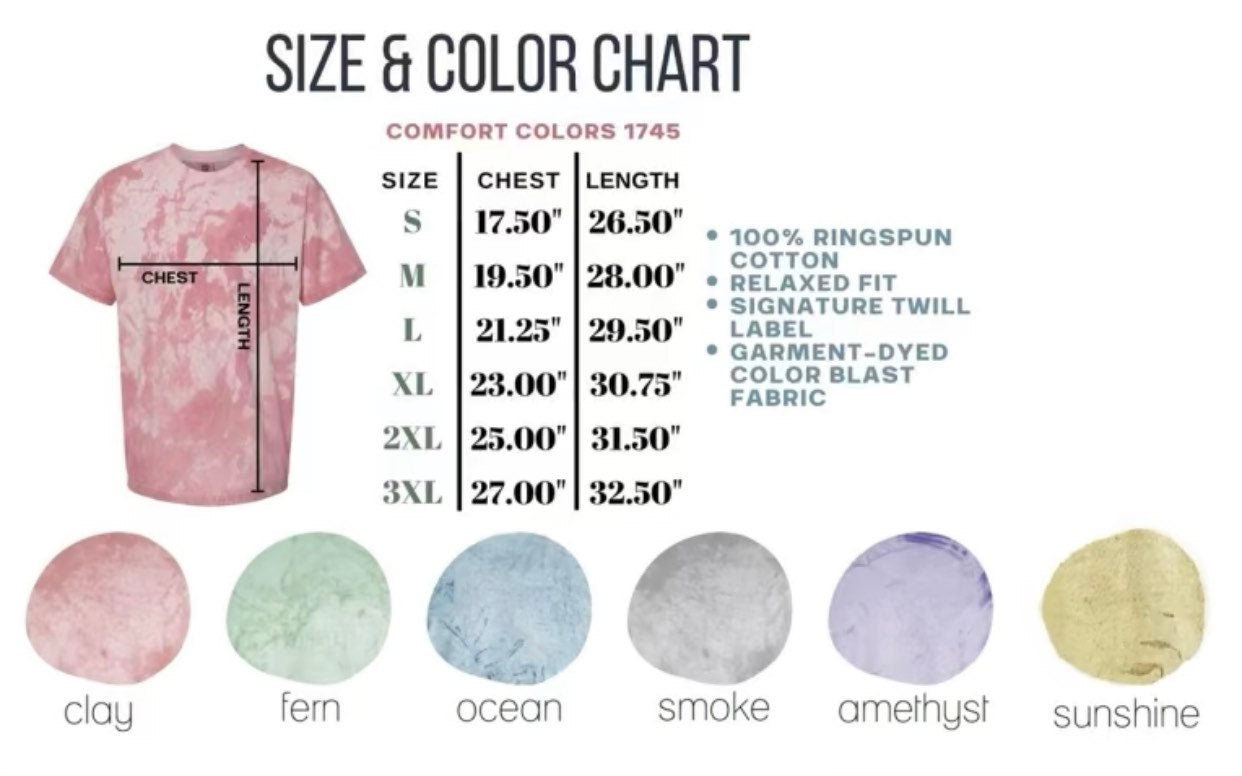 Comfort Colors Color Blast Short Sleeve Tee Blank Adult Heavyweight