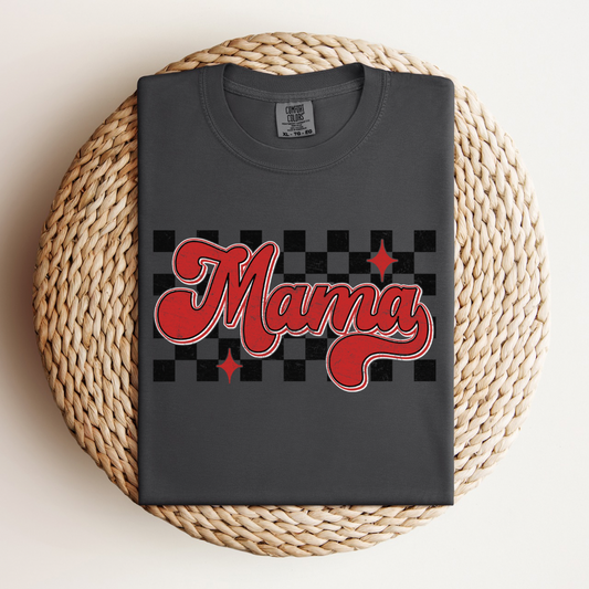 Checkered Mama Tee.