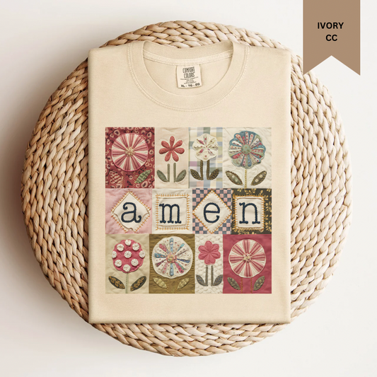 Quilted Amen Tee.