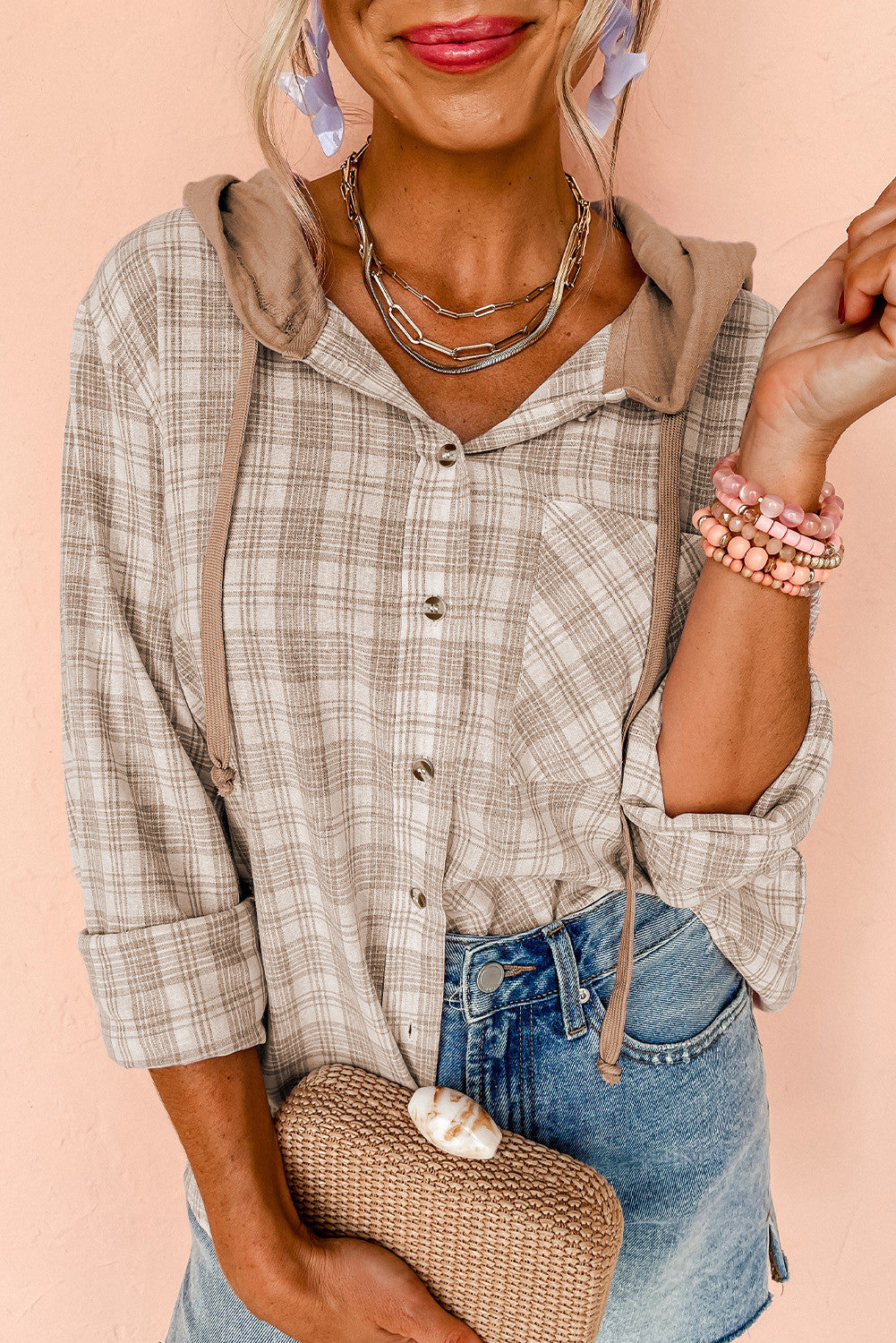 Khaki Checkered Hooded Shacked RTS