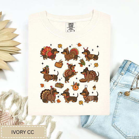 Dachshund Thanksgiving Tee.