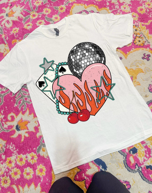 Heart/Cards/Disco Tee