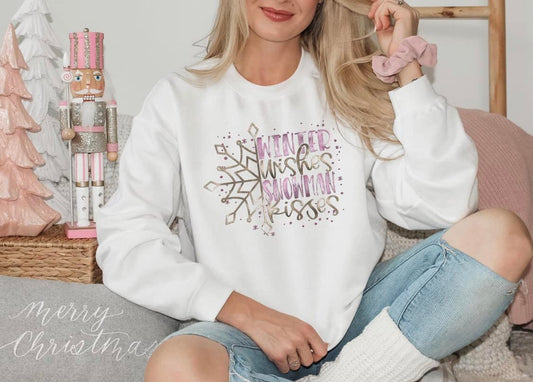 Snowman Kisses Gildan Sweatshirt