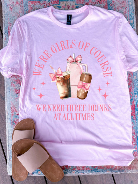 Three Drinks Tee