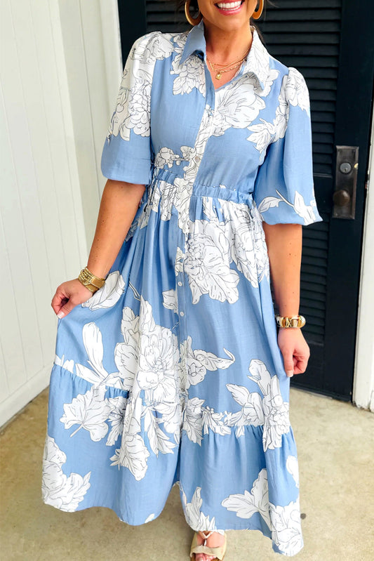 Blue Floral Fall Midi LT