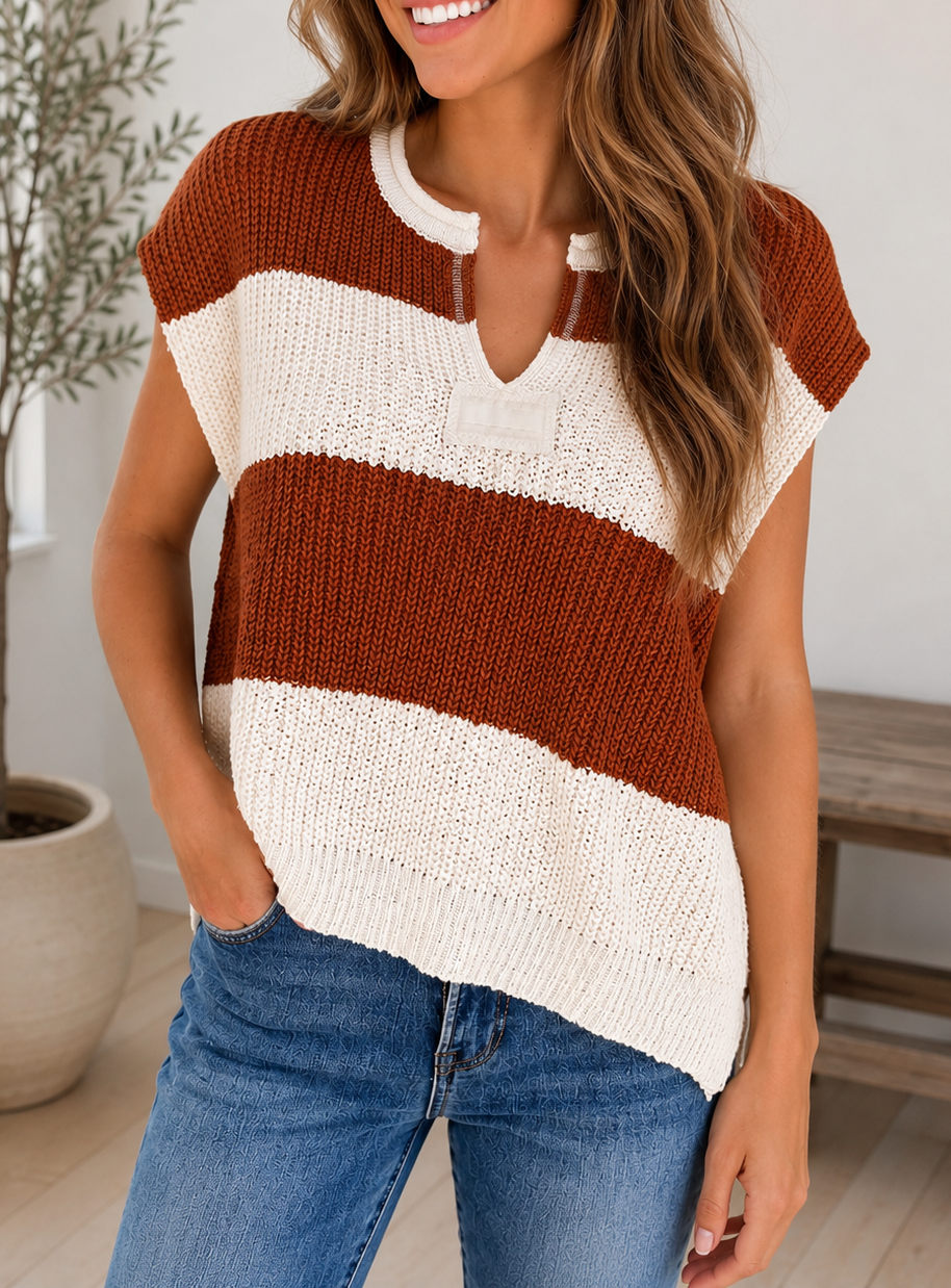 Brown Stripe Sweater