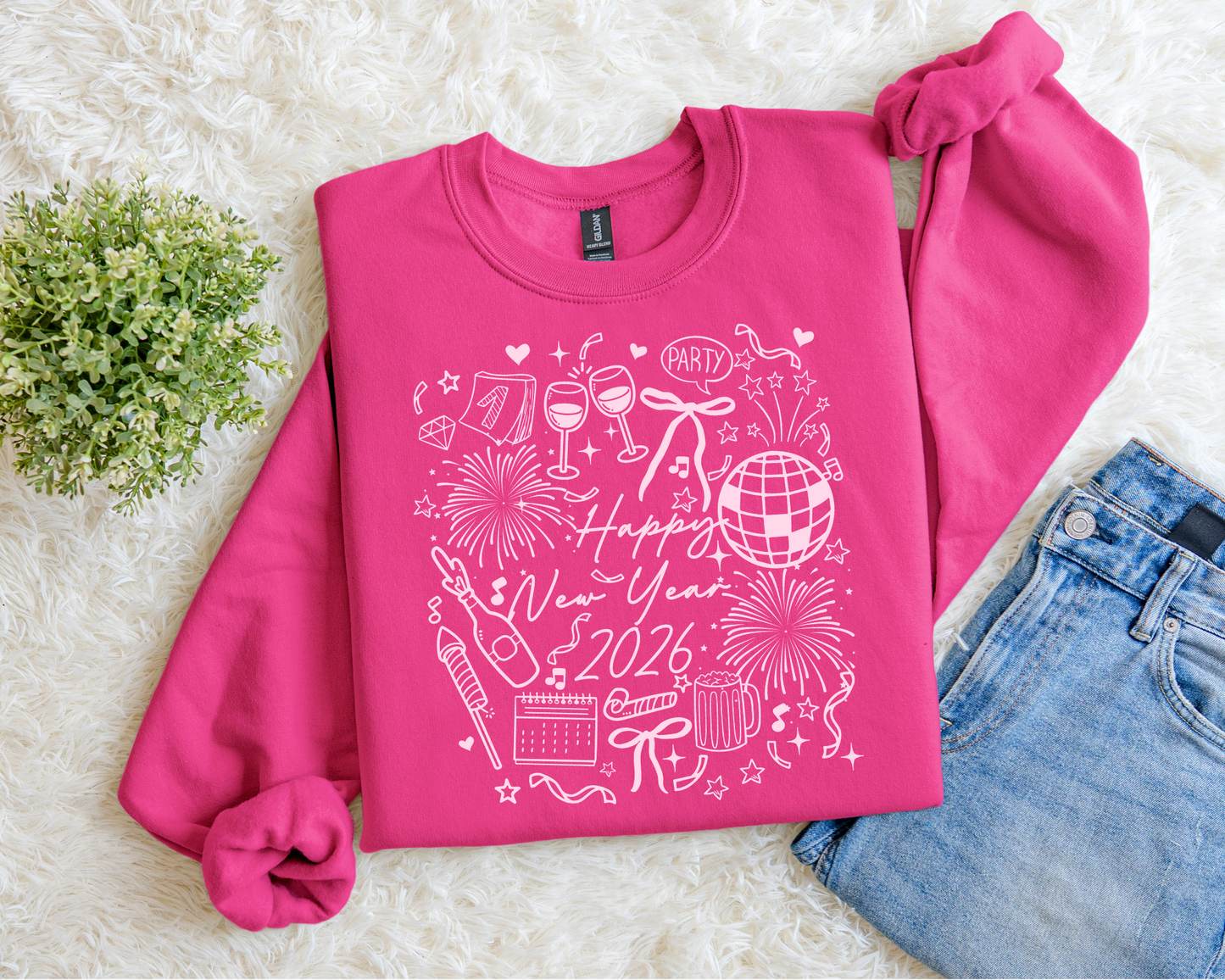 Coquette Happy New Years Sweatshirt.