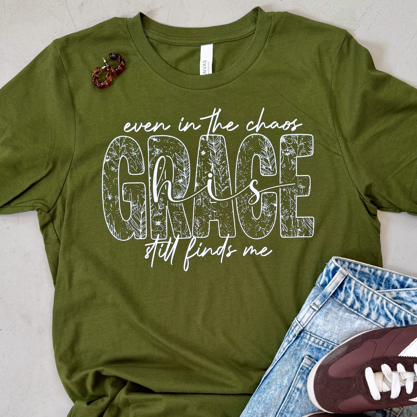 Even in the Chaos Grace Still Finds Me Faith Graphic