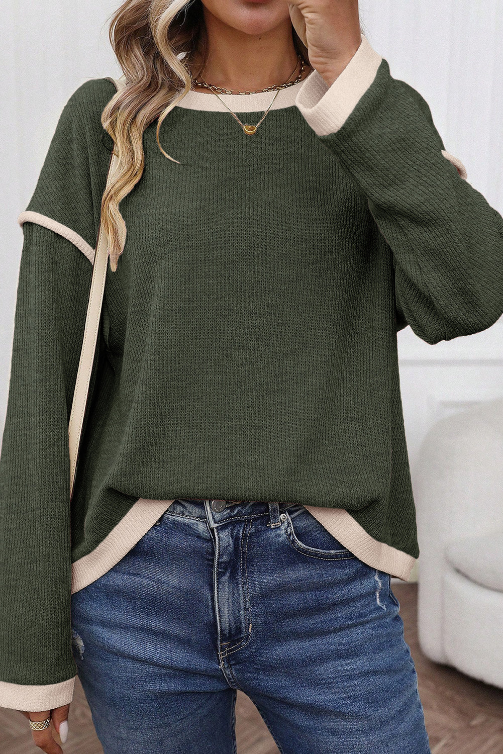 Contrast Loose Top RTS