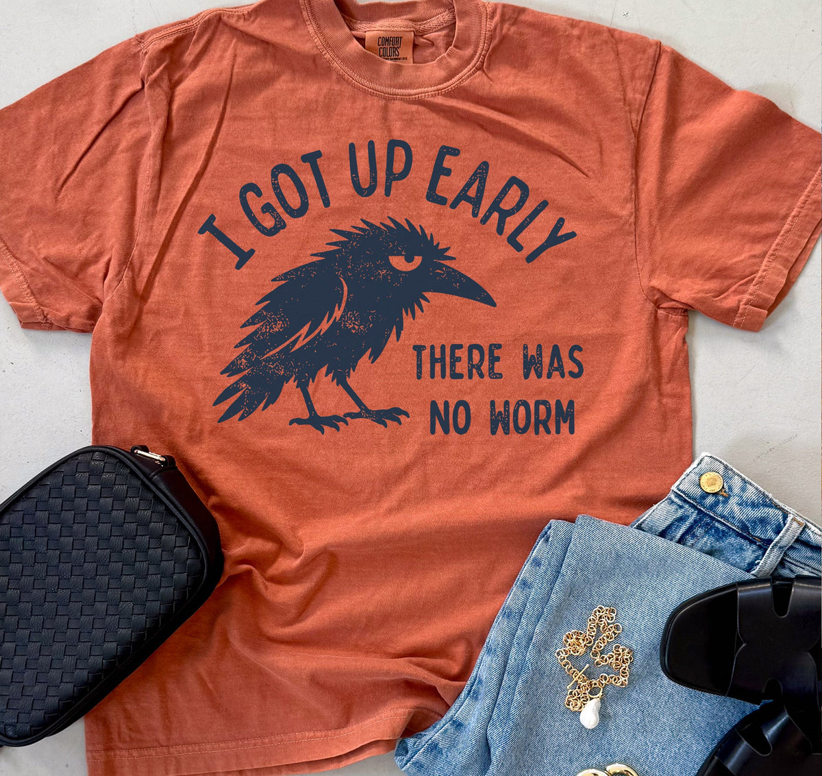 I Got Up Early — There Was No Worm Short or Long Sleeve Tee
