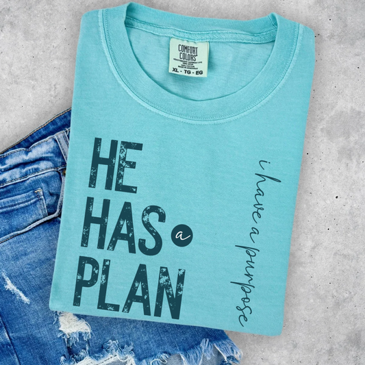 He Has a Plan tee