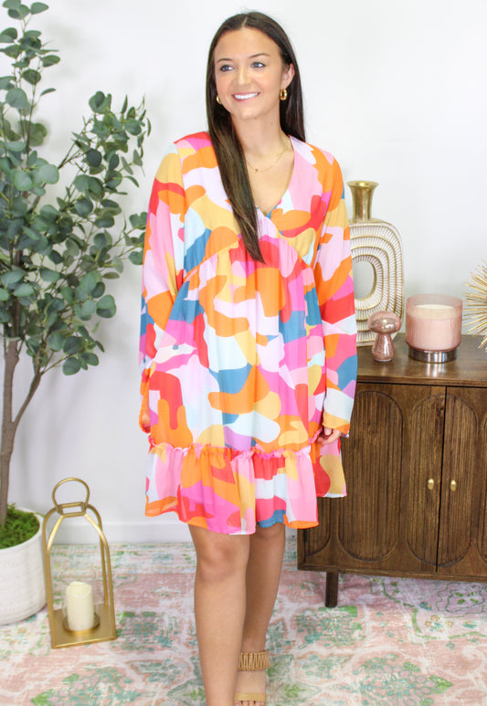 Multicolor Abstract Dress RTS