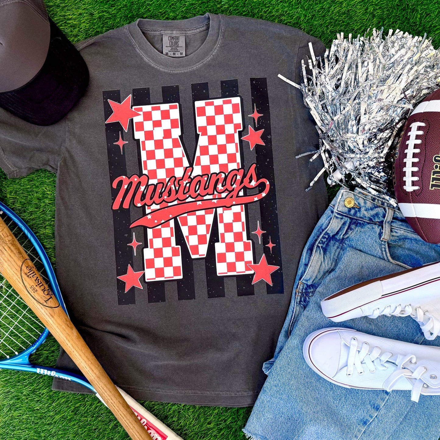 Checkered & Stripes Custom Spirit Sweatshirt or Tee
